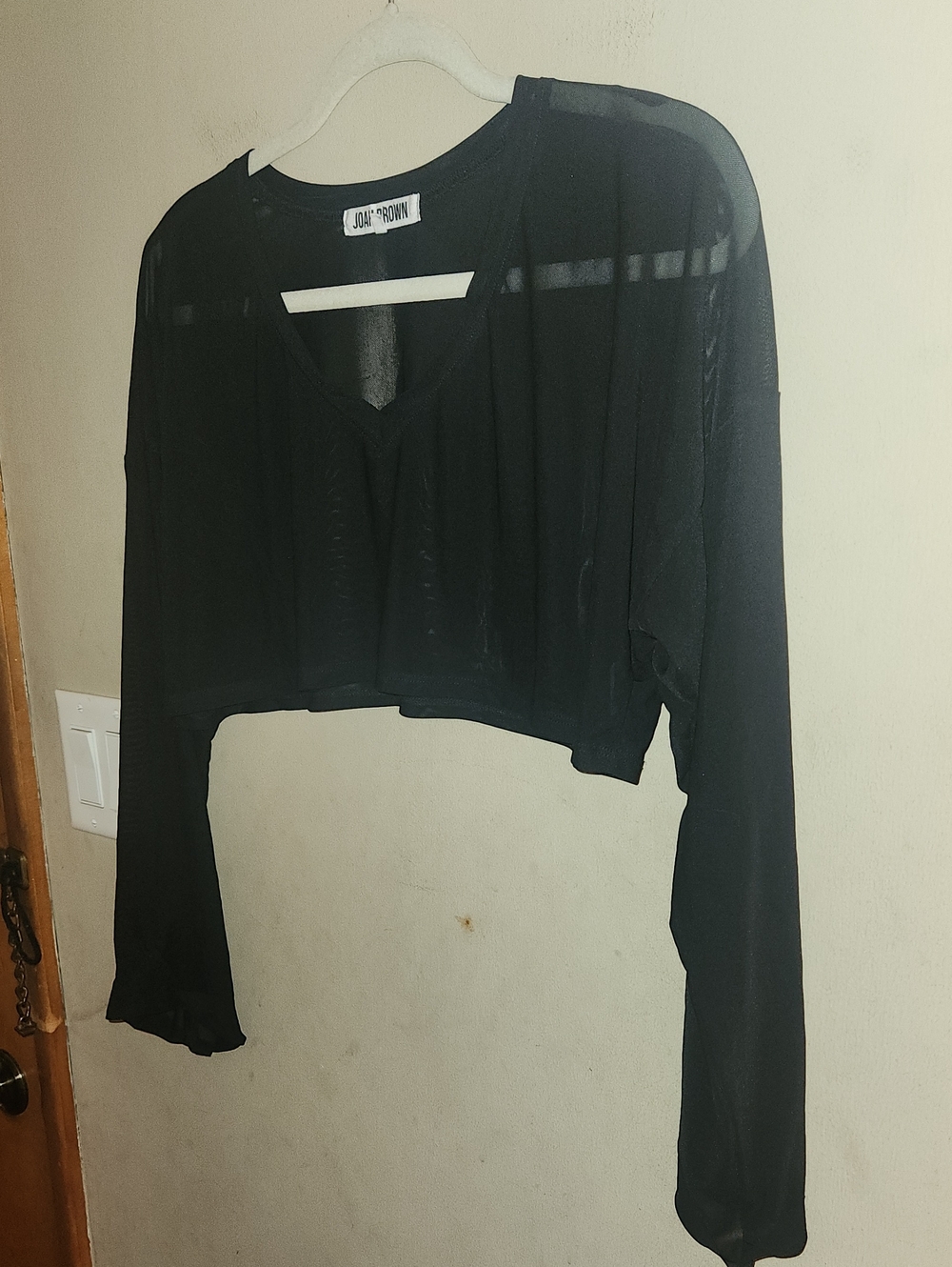 Joah Brown Black Sheer Top& Bottom Swim Coverup Set. - Picture 10 of 12